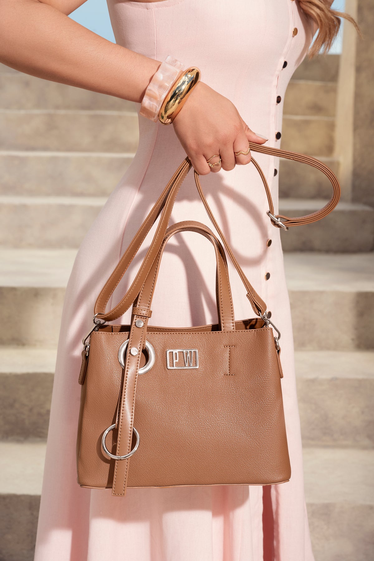 Bolso en Napa con Zipper Bolsillos Internos