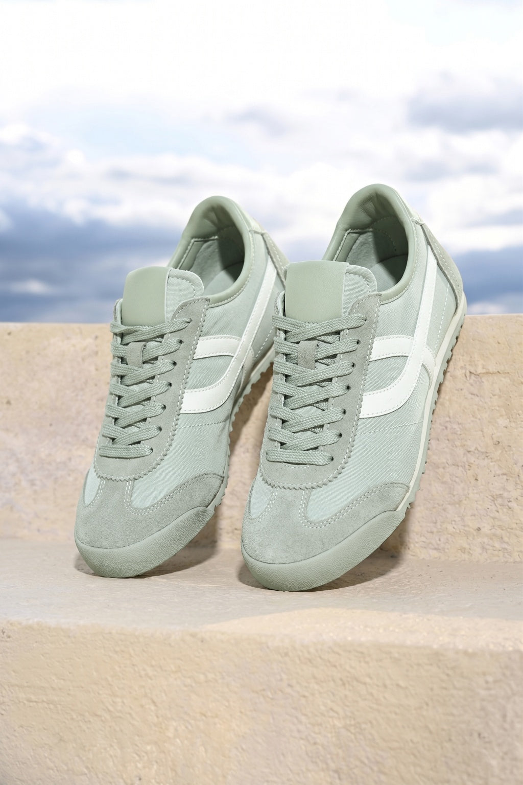 Tenis en Lona Apliques en Nobuck y Napa Verde Menta