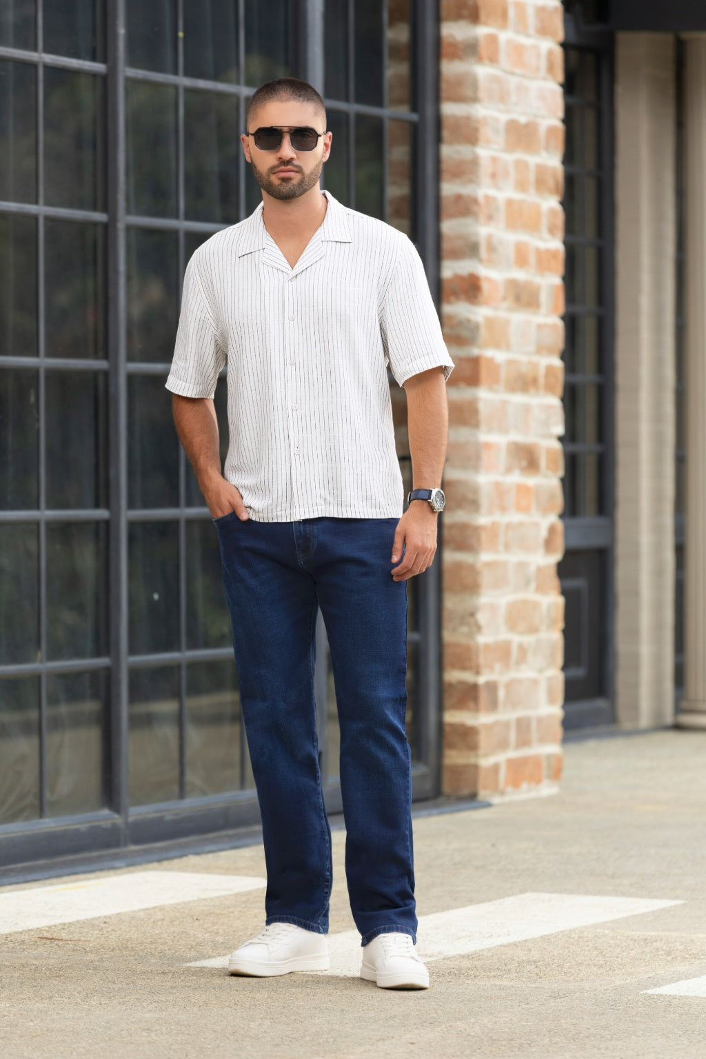Jeans Bota Straight Azul para Hombre Boccelli - vista principal