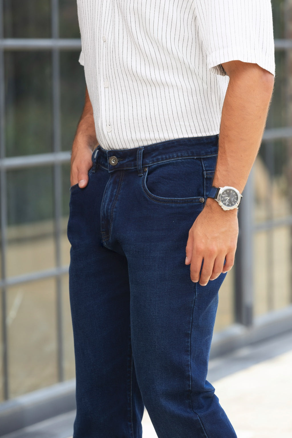 Jeans Bota Straight Azul para Hombre Boccelli - foto 3