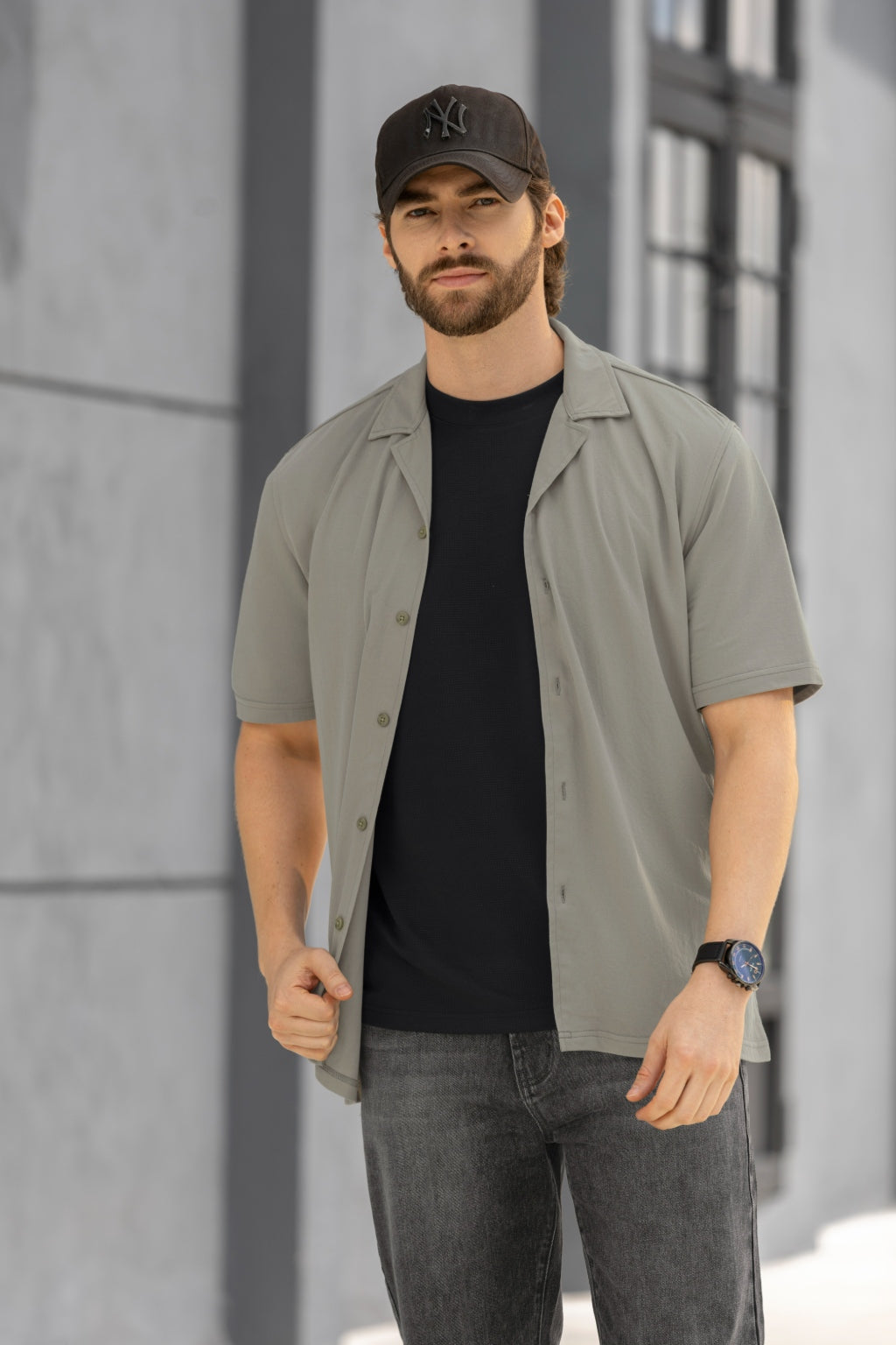 Jeans Baggy Bolsillos Delanteros y Traseros Demin Stretch - Boccelli ropa para hombre, vista 11