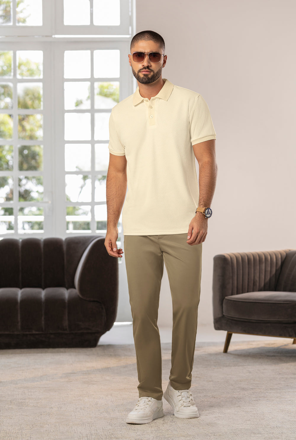Pantalón Bota Slim Bolsillos Delanteros y Traseros Elástico