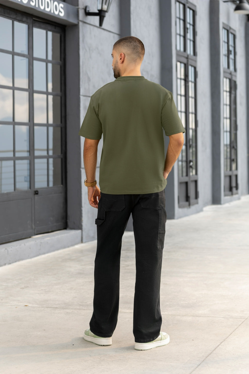 Jeans Bota Straight Bolsillos Delanteros y Traseros Demin Bolsillos Delanteros y Traseros Demin Stretch 98 Negro - Boccelli ropa para hombre, vista 10