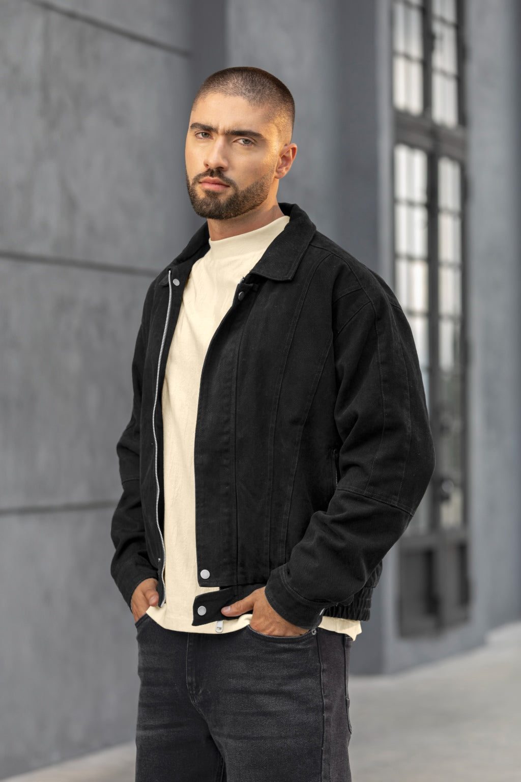 Camisa Manga Corta Cuello Redondo Oversize Fit Tela - Boccelli ropa para hombre, vista 10