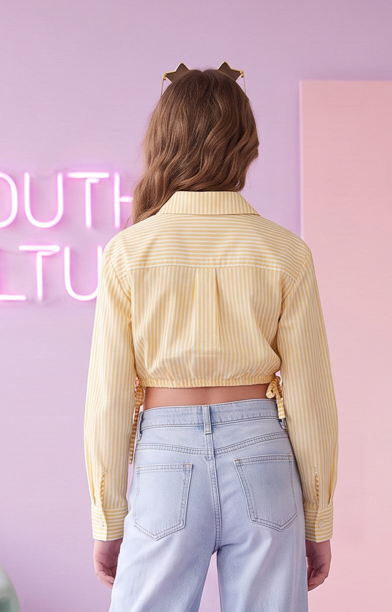 Blusa Manga Larga de Niña Amarillo