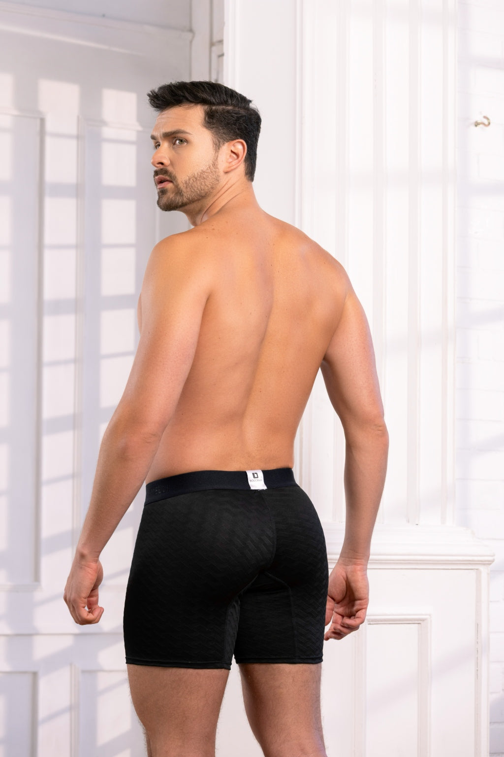Boxer Largo Negro para Hombre Boccelli - foto 2