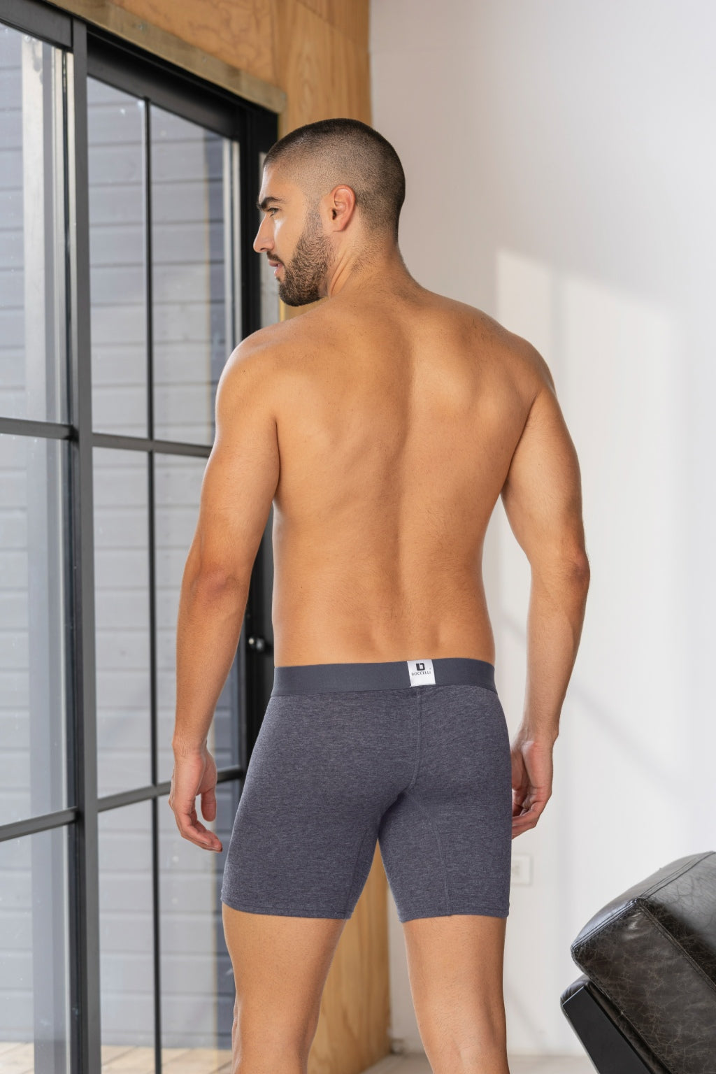 Boxer Medio Algodón Negro Cross para Hombre Boccelli - foto 2