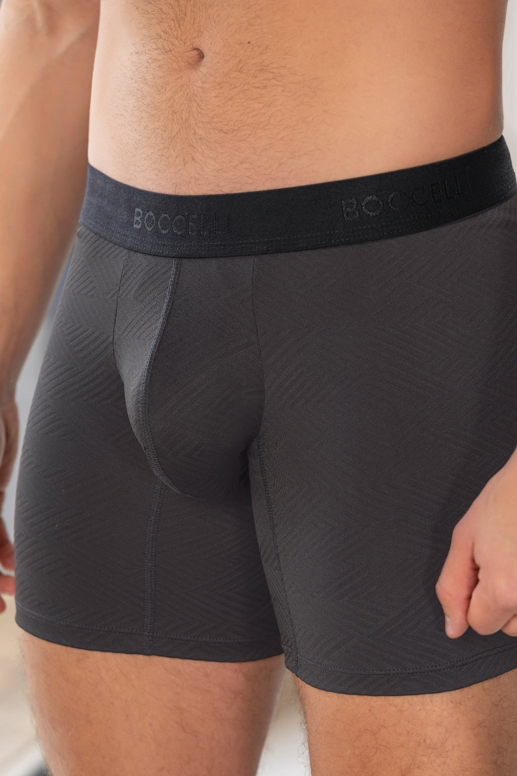 Boxer Medio Jacquard Negro para Hombre Boccelli - foto 3