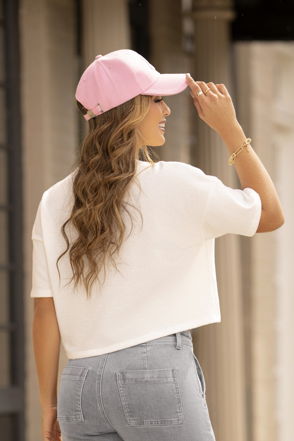 Camiseta Oversize Manga Corta Marfil para Mujer Pretty Woman - foto 2