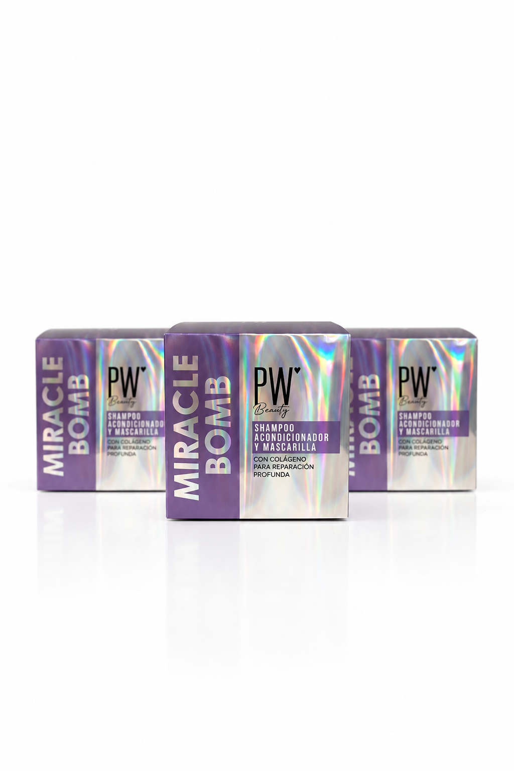 Estuche Miracle Bomb Shampoo, Acondicionador y Mascarilla con Colágeno