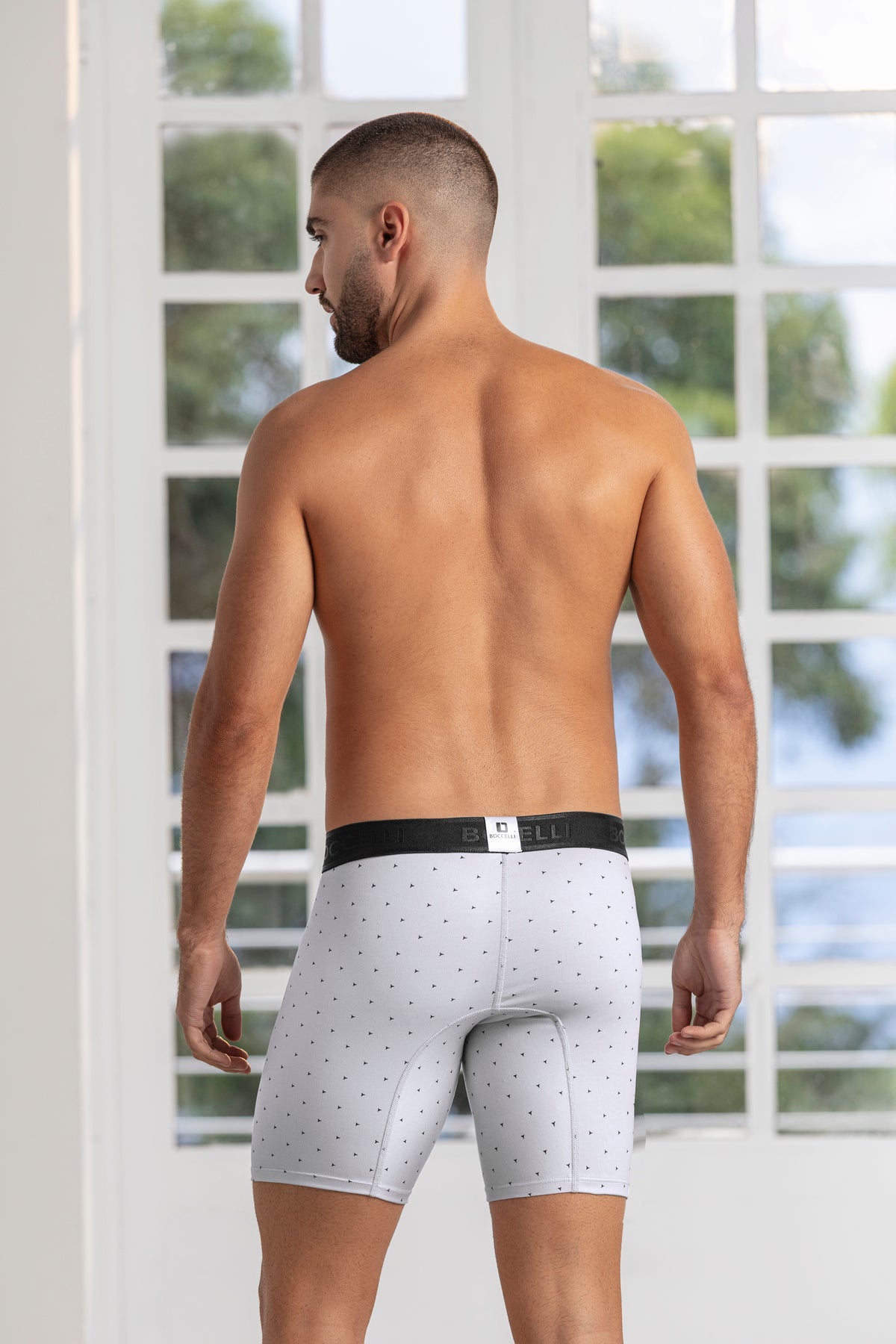 Bóxer Medio Microfibra Estampado para hombre - vista trasera | Boccelli