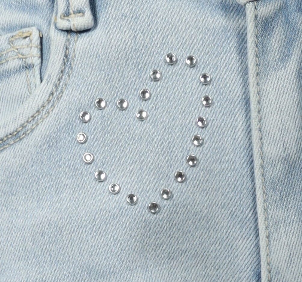 Jeans de Niña Estilo Straight Wide Azul Claro